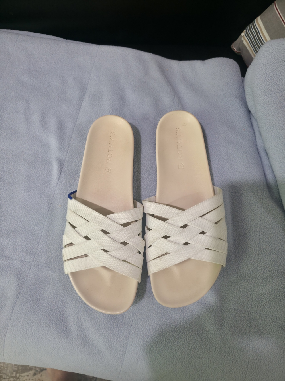 Rothy's White Woven Slide Sandals - Women